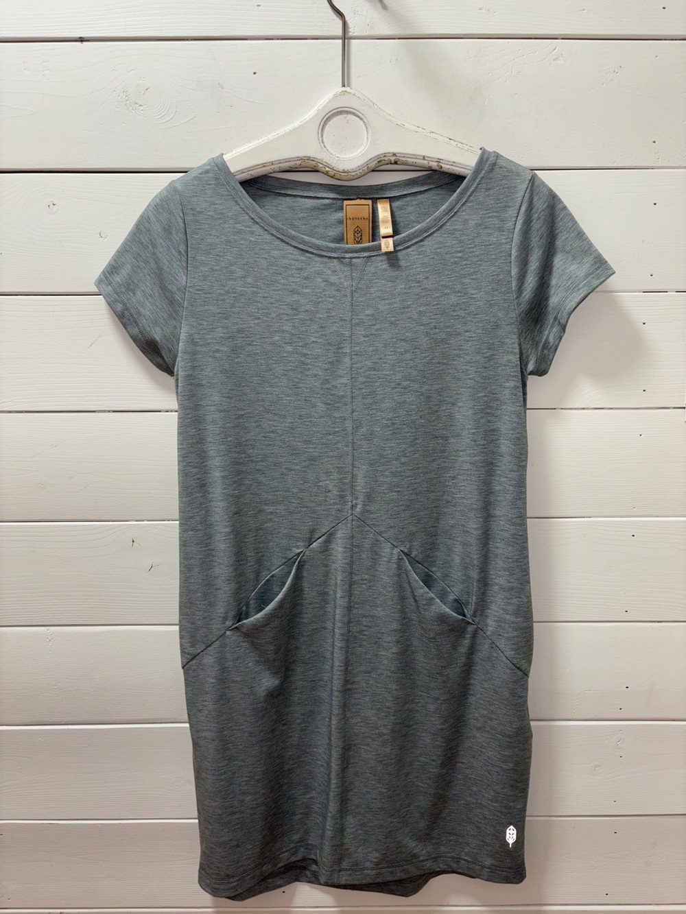 Indygena / Indyeva Grey Short-Sleeve Dress – Size M - Picture 6 of 10